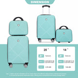 2 Piece Luggage Sets Lightweight Suitcase, Spinner Wheels