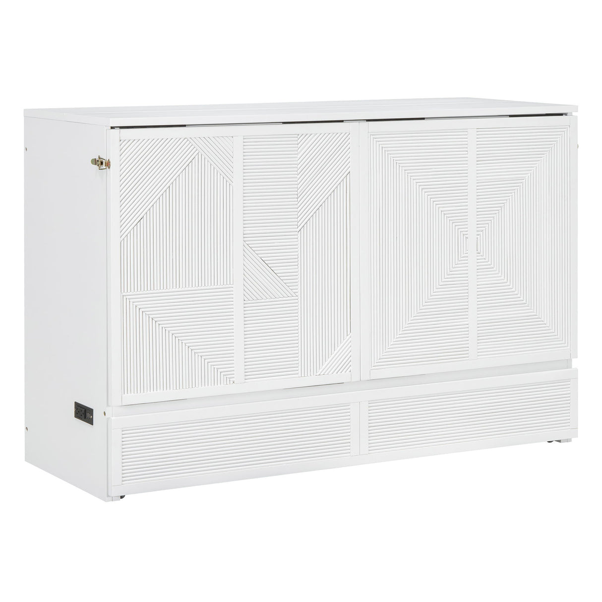 Murphy Bed With Large Drawer, USB Ports And Outlets