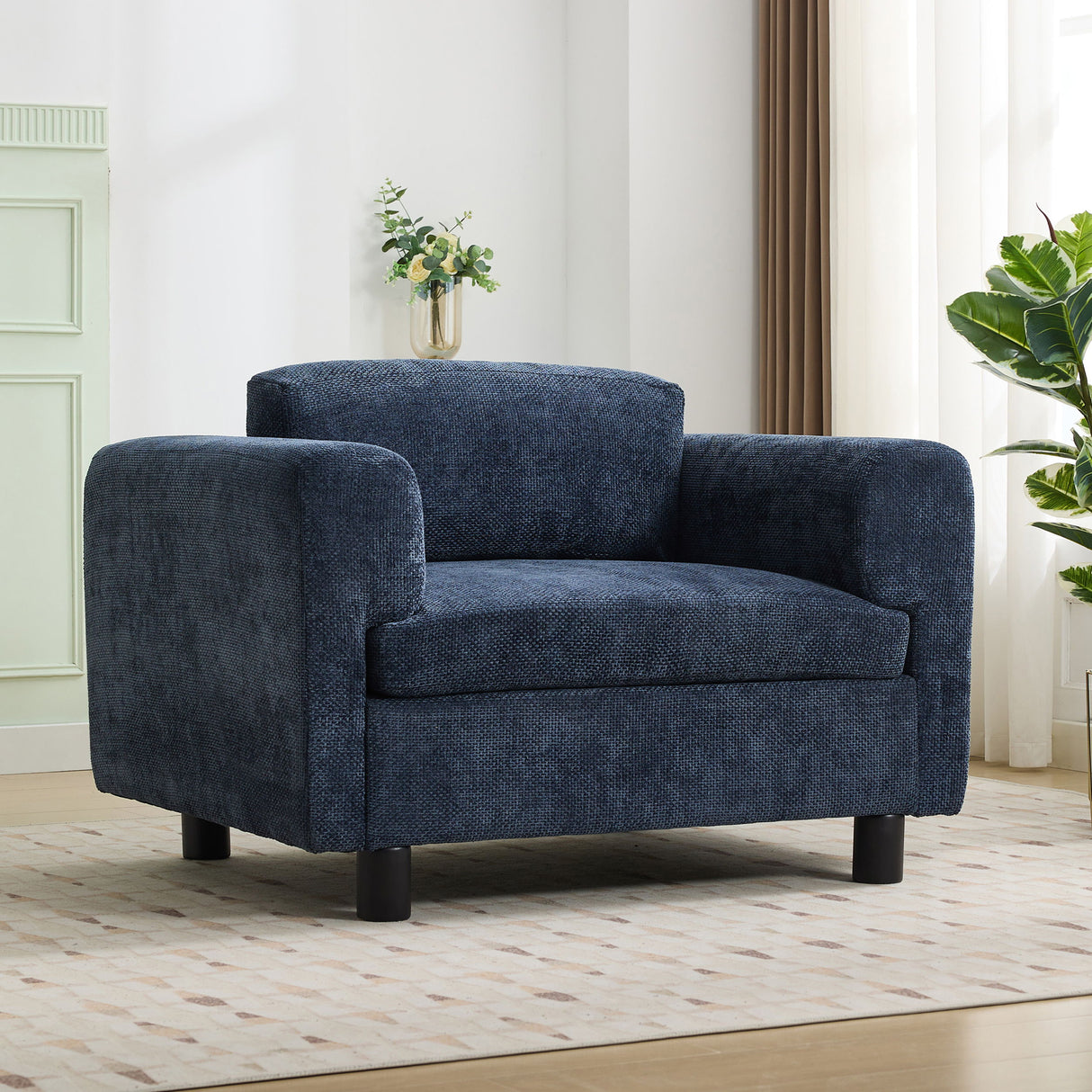 Modern Oversized Armchair Comfy Accent Chair Single Sofa For Living Room