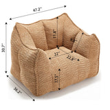 Comfortable Chenille Sofa Chairs With Highly Resilient Foam For Living Rooms And Bedrooms
