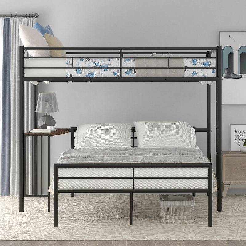 Bunk Bed With Desk, Ladder And Quality Slats For Bedroom