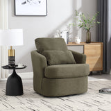Modern Barrel Comfy Round Accent Sofa Chair, 360 Degree Swivel