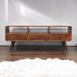 Trio Curved Media Unit - Antique Bronze