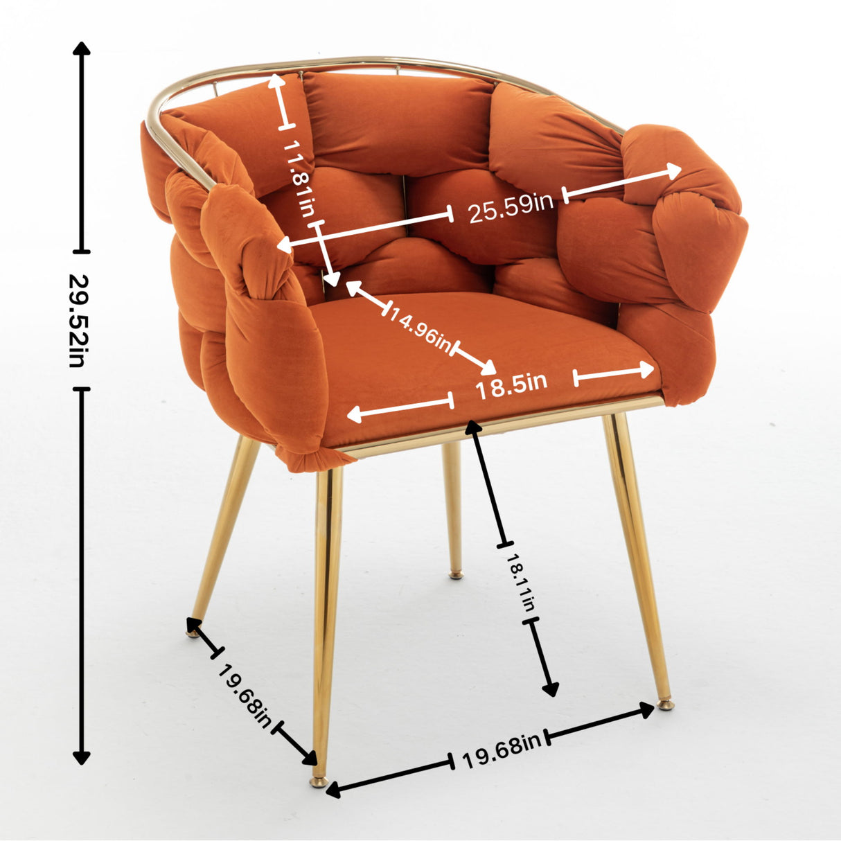 Luxury Modern Simple Leisure Velvet Single Sofa Chair Bedroom Lazy Person Household Dresser Stool Manicure Table Back Chair