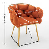 Luxury Modern Simple Leisure Velvet Single Sofa Chair Bedroom Lazy Person Household Dresser Stool Manicure Table Back Chair