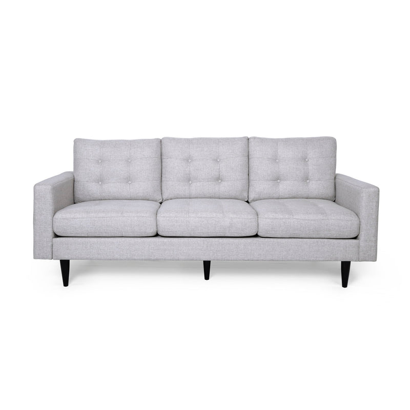 Jenny - Contemporary Tufted Fabric 3 Seater Sofa