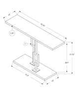 Console Accent Table, Narrow For Living Room