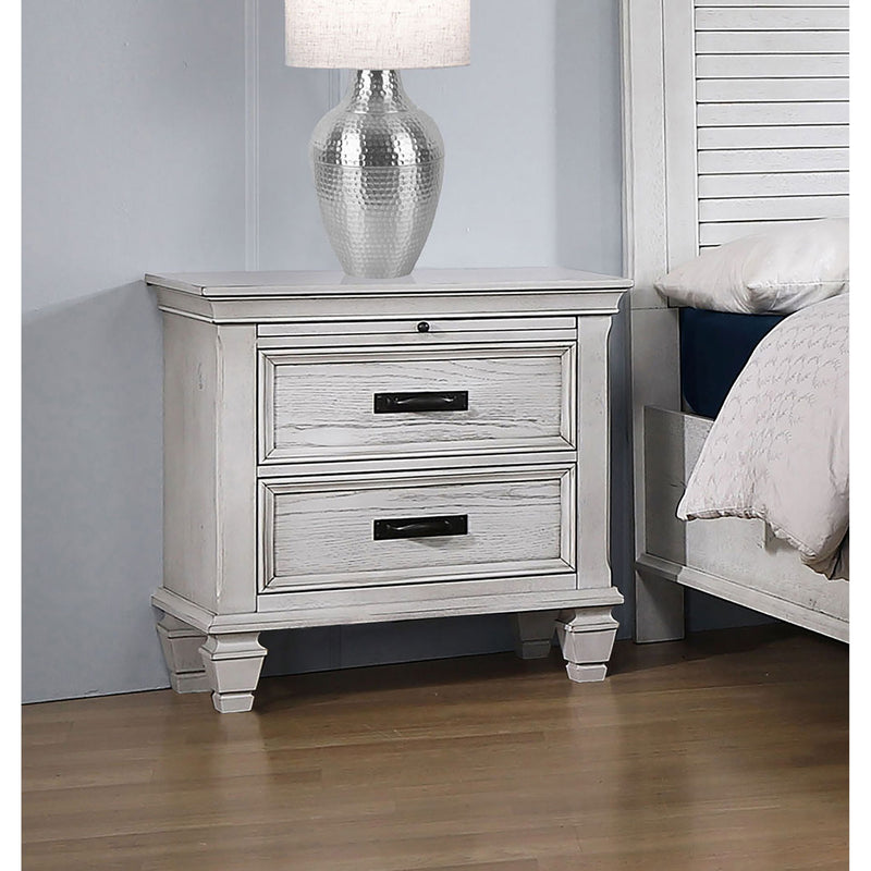 Lockeford - 2 Drawer Nightstand With Pull Out Tray - White