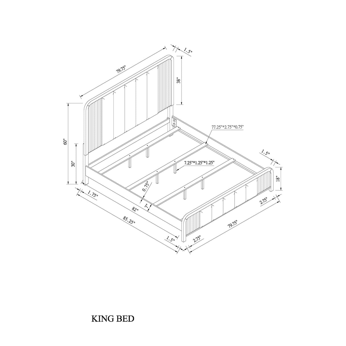 Beverly - 5 Piece Bedroom Set With Fluted Detailing