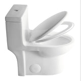 Gloss Tornado Flush 1 Piece Toilet With Soft Closing Seat, Water Saving Dual Flush - Gloss White