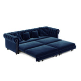 3 In 1 Convertible Sleeper Sofa Bed With Movable Ottoman