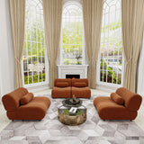 Modern L-Shaped Modular Sofa Set High Comfort Chenille Fabric