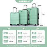 3 Piece Luggage Sets Lightweight & Durable Expandable Suitcase With Two Hooks