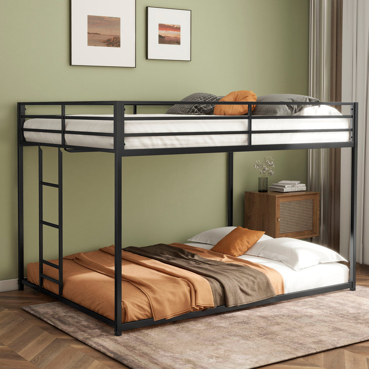 Adam - Full Over Full Bunk Bed - Black