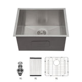 Modern Undermount Stainless Steel Kitchen Sink 16 Gauge, Deep Single Bowl
