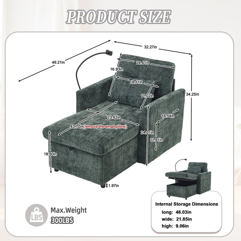 Multifunctional Recliner Sofa With Storage And Phone Bracket