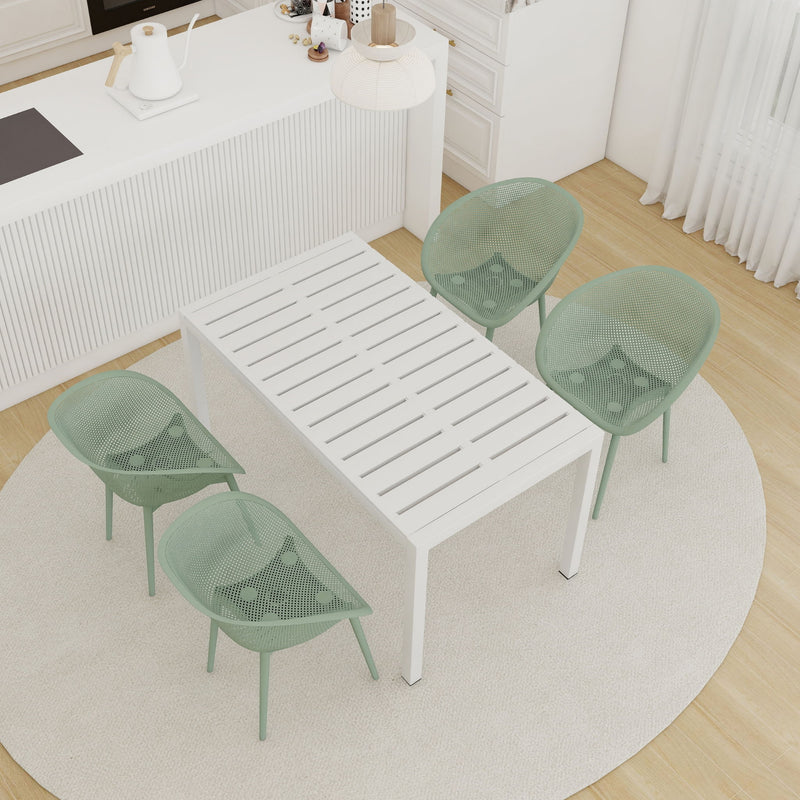 4 Pack Lounge Chair Set With Long Table