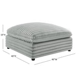 Jenny - Square Ottoman - Gray