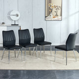 Modern Middle Ages Style Dining Chairs With Cushions And Metal Legs