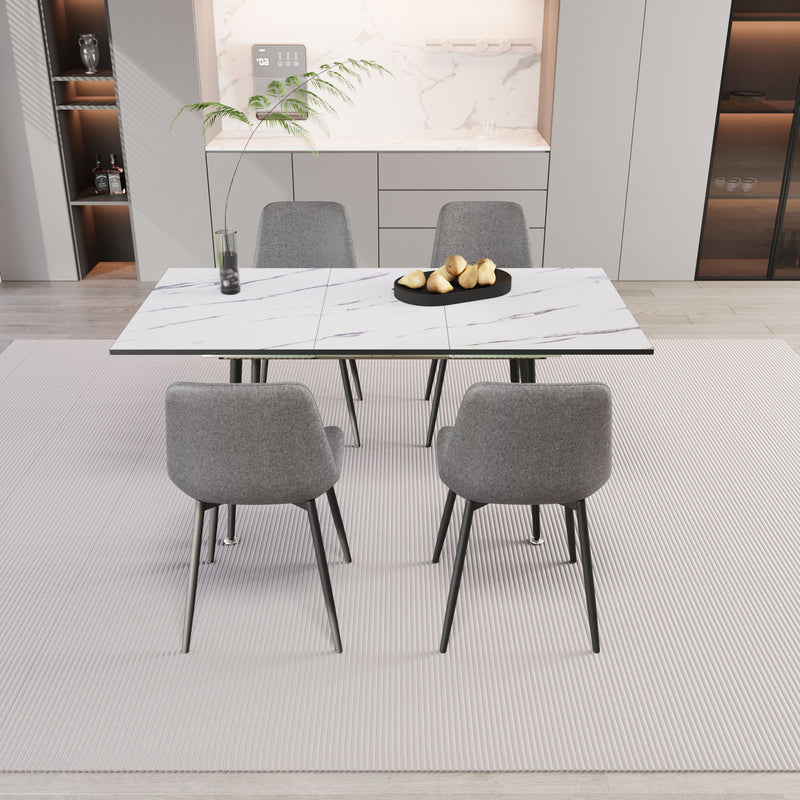 Modern Extendable Dining Table And Chair Set