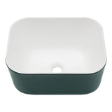 Square Vessel Bathroom Sink - Green