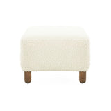 Contemporary Ottoman With Foam Cushion And Durable Upholstery