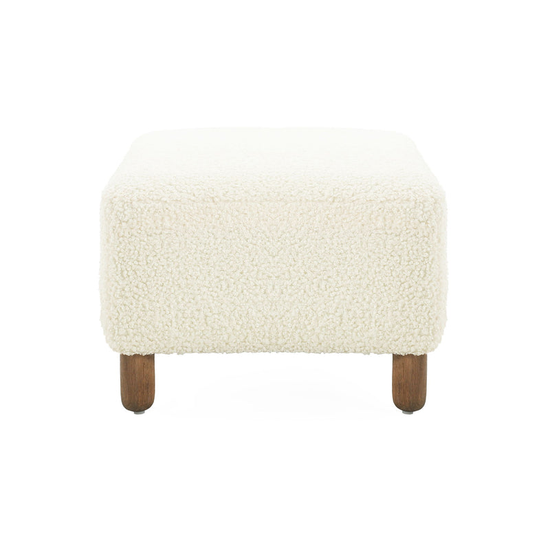 Contemporary Ottoman With Foam Cushion And Durable Upholstery