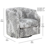 Emmett - Swivel Glider Barrel Chair With Clip Arm Design