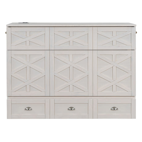 Murphy Bed With Large Drawers And USB Ports