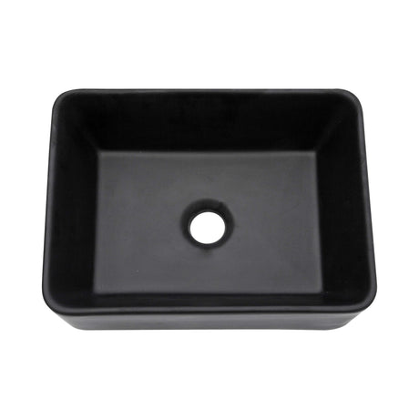 Sleek Ceramic Rectangular Vessel Bathroom Sink