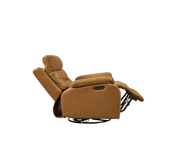 Liyasi - Dual Okin Motor Rocking And 240° Swivel Single Sofa Seat Recliner Chair Infinite Position, Head Rest With Power Function