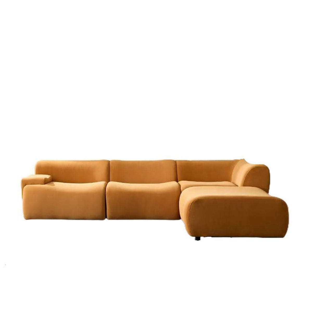 Strong Durable Fabric 4 Seat Sectional Sofa With High Density Sponge
