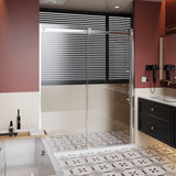 Frameless Shower Door Single Sliding, Adjustable Zinc Roller Rail - Chrome