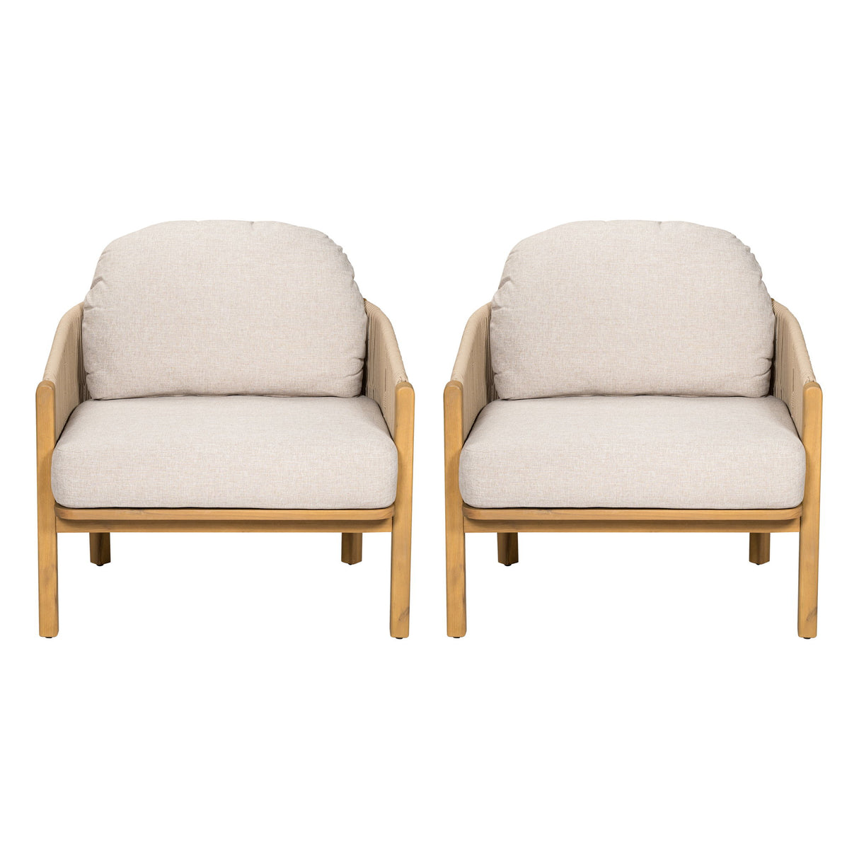 Grotta - Outdoor Wood Club Chair (Set of 2)