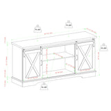 Farmhouse Sliding X Barn Door TV Stand