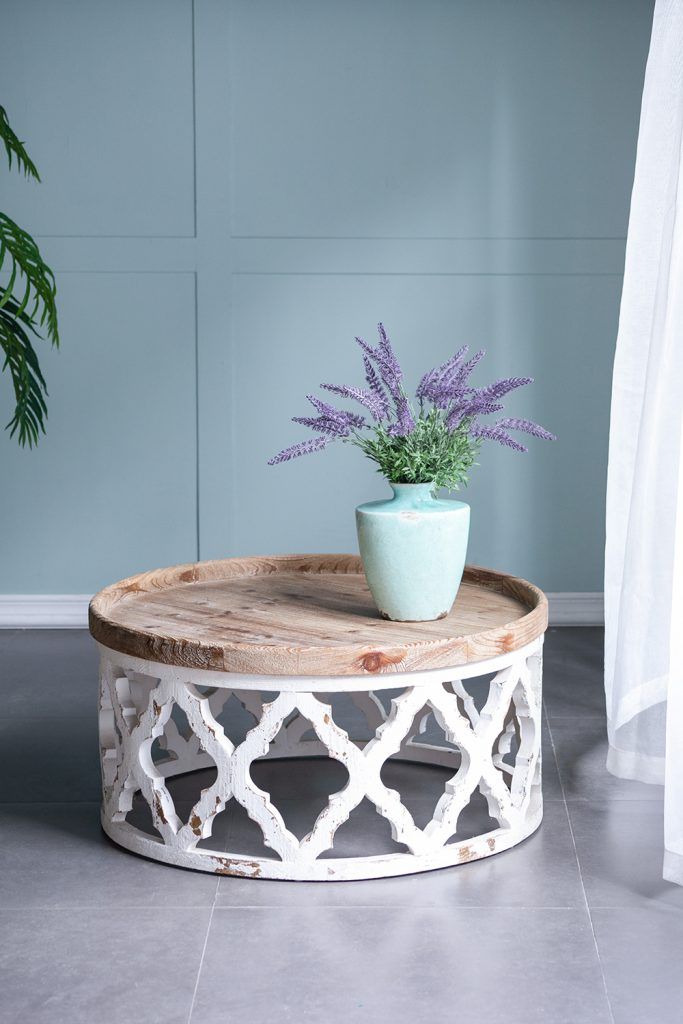 Stylish Rustic Round Wooden Table