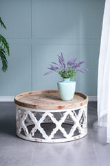 Stylish Rustic Round Wooden Table