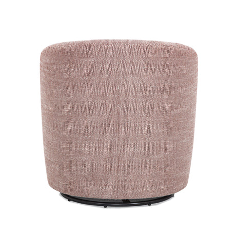 Lainey Henna - Swivel Barrel Chair Polyester Fabric - Red