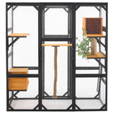 Outdoor Cat House, Diy Cat Enclosure Catio With Double Enter Doors