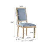 French Country Style Dining Chair With Upholstered Seating And Fluted Legs