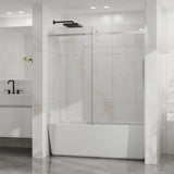 Frameless Tub Sliding Shower Door With Easy Clean Coating