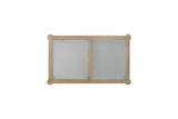 Frosted Glass Top Cocktail Table With Casters - Sand