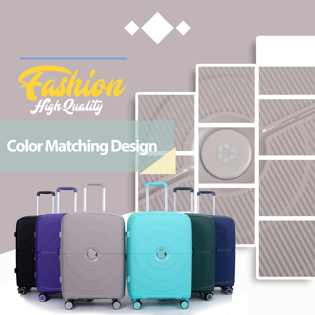 Expandable Hardshell Suitcase Double Spinner Wheels Luggage Sets