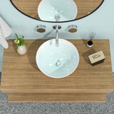 Modern Ceramic Circular Vessel Bathroom Sink