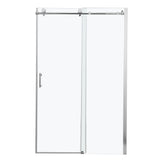 Single Sliding Bypass Shower Door Enclosure With Tempered Glass