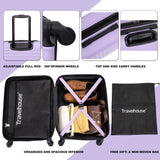 3 Piece Luggage Sets Lightweight Suitcase With Two Hooks, Spinner Wheels, Tsa Lock