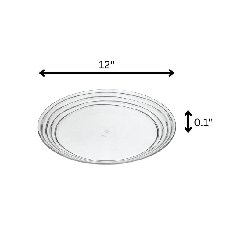 Designer Swirl Acrylic Dinner Plates (Set of 4)