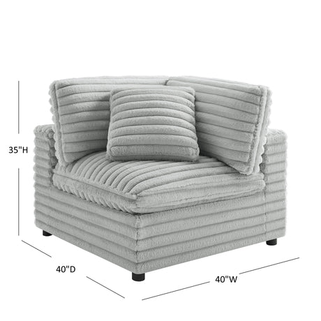 Jenny - Corner Accent Chair - Gray