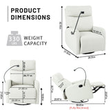 Rocking Recliner Chair, 360 Degree Swivel Nursery Rocking Chair, Glider Chair, Modern Small Rocking Swivel Recliner Chair For Bedroom, Living Room Chair Home Theater Seat, Phone Holder