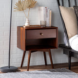 Mid Century Modern Single Drawer Nightstand
